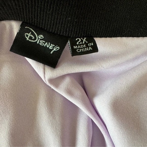 Disney Hot Topic The Little Mermaid Patched Satin Jacket Light Purple Size 2X - Picture 5 of 8